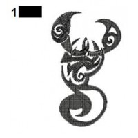 Scorpion Tattoo Embroidery Design 04
